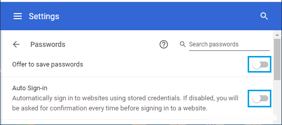 如何防止谷歌Chrome浏览器保存密码