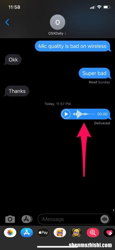 如何从iPhone使用Siri发送音频信息