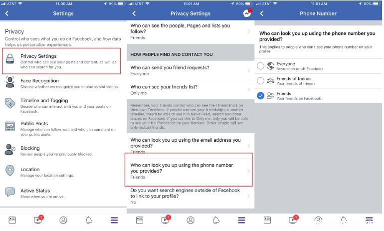如何限制Facebook访问您的电话号码