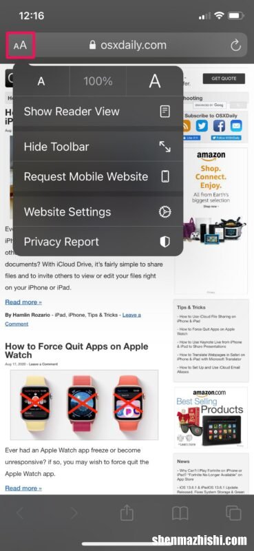 如何强制Safari在iPhone上加载桌面站点