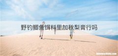 野钓鲫鱼饵料里加秋梨膏行吗