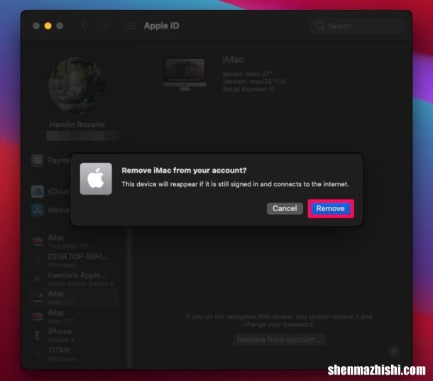 怎么在Mac电脑Apple ID中删除旧iPhone、iPad