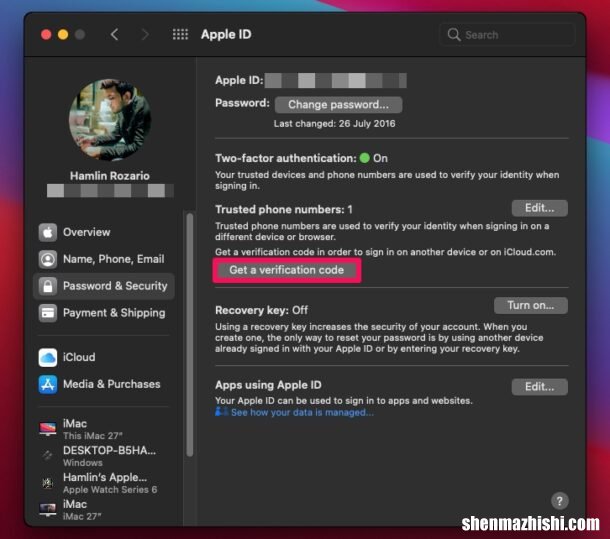 如何在Mac电脑上获取Apple 2FA验证码