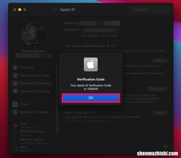 如何在Mac电脑上获取Apple 2FA验证码