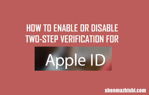 苹果如何为AppleID启用或禁用两步验证