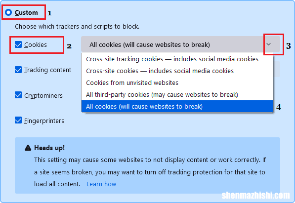 火狐 如何在Firefox中启用和禁用Cookie