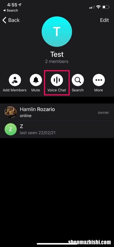iPhone如何在Telegram上安排语音聊天