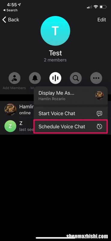 iPhone如何在Telegram上安排语音聊天