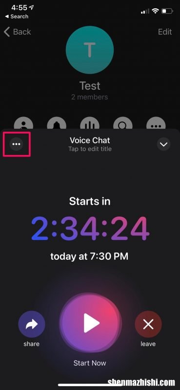 iPhone如何在Telegram上安排语音聊天