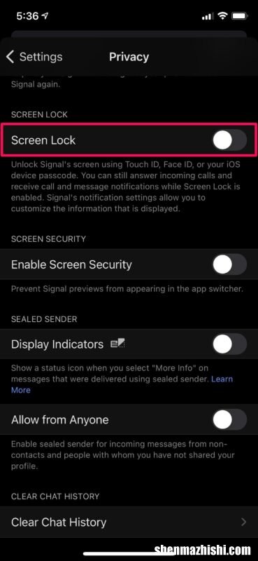 如何在iPhone上使用FaceID或TouchID锁定信号