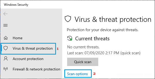 如何在Windows10扫描文件中的病毒恶意软件