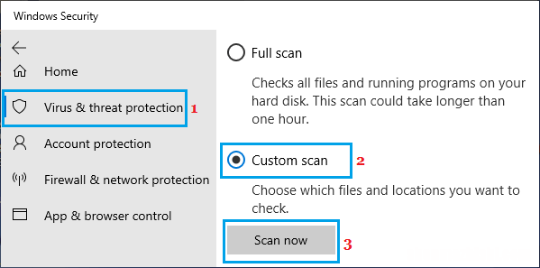 如何在Windows10扫描文件中的病毒恶意软件
