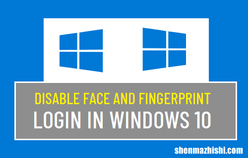 在Windows10中禁用面部和指纹登录
