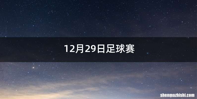 12月29日足球赛