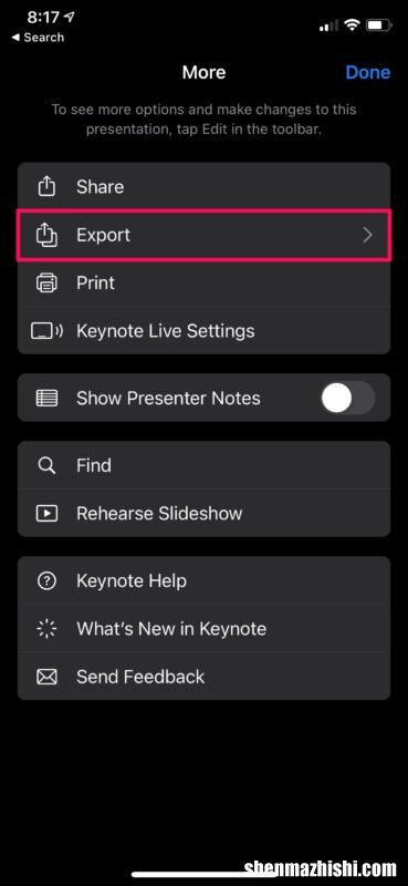 适合iPhone、iPad 如何用苹果keynote转换成ppt