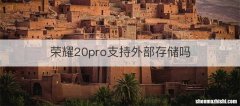 荣耀20pro支持外部存储吗