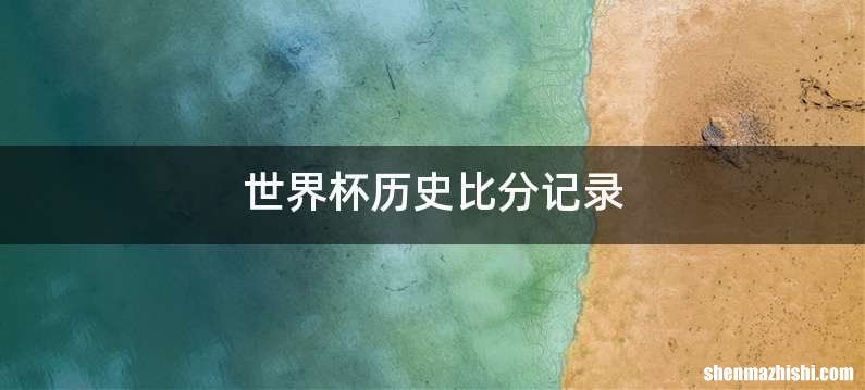 世界杯历史比分记录