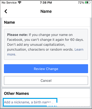 脸书 如何在Facebook上更改您的名字