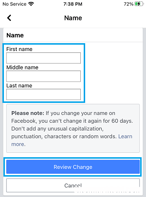 脸书 如何在Facebook上更改您的名字