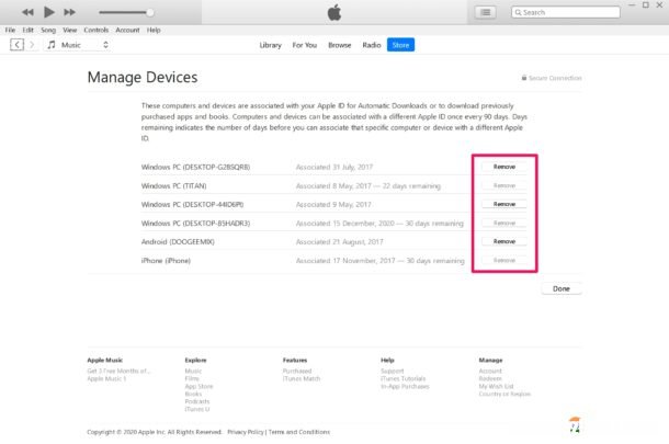 如何从电脑与Mac中删除与Apple ID关联的设备