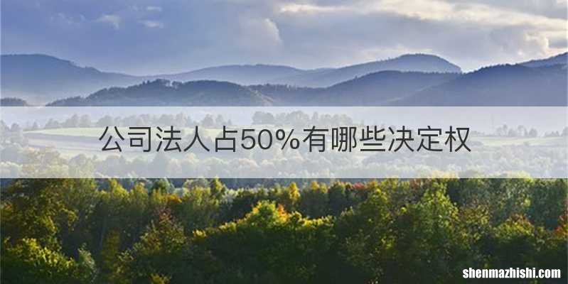 公司法人占50%有哪些决定权