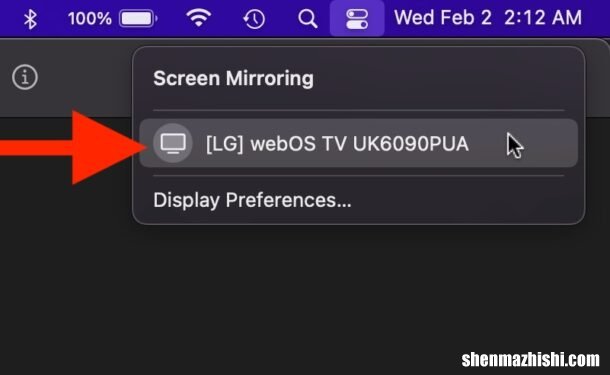 如何将我的MacBook无线镜像到我的电视？