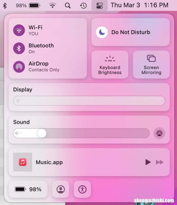 Mac或iPad上快速打开控制中心，学会用键盘快捷键