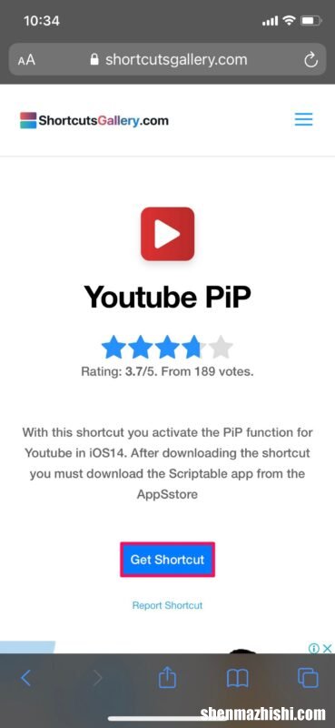 适合iPhone和iPad YouTube在移动设备上使用画中画