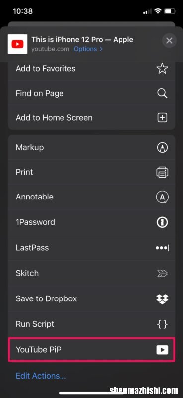 适合iPhone和iPad YouTube在移动设备上使用画中画