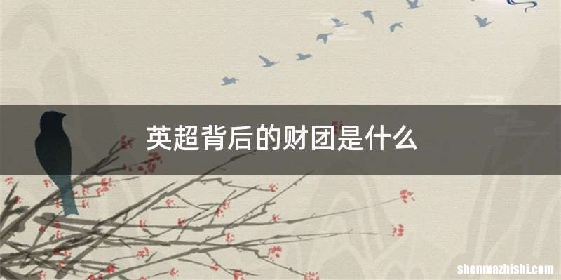 英超背后的财团是什么