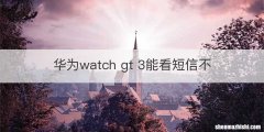 华为watch gt 3能看短信不