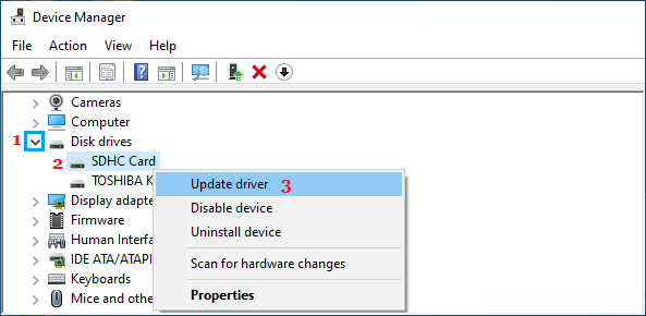 SD卡未显示在Windows10文件资源管理器中
