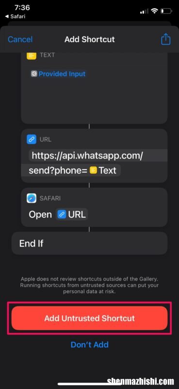 iPhone和iPad，如何将WhatsApp消息发送到未保存的联系号码
