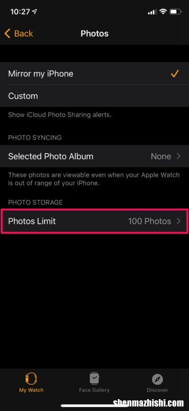 苹果手表空间不足，怎么在Apple Watch上更改照片的存储限制