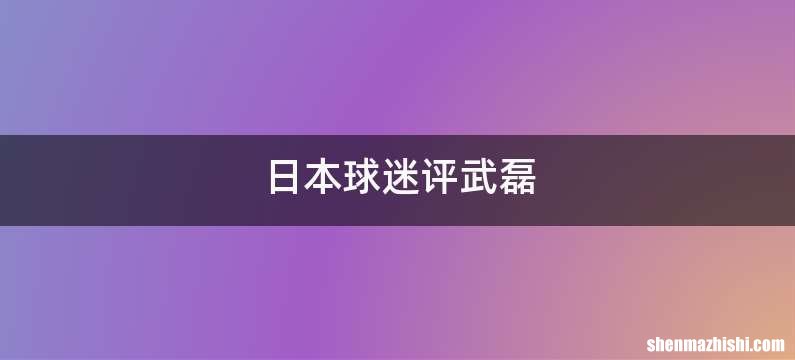 日本球迷评武磊
