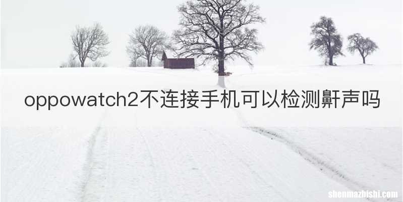 oppowatch2不连接手机可以检测鼾声吗