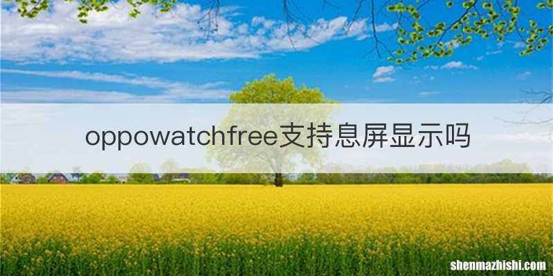 oppowatchfree支持息屏显示吗