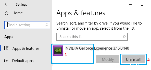 修复Win10中的GeForce Experience错误代码0x0003