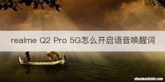 realme Q2 Pro 5G怎么开启语音唤醒词