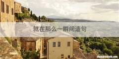 就在那么一瞬间造句