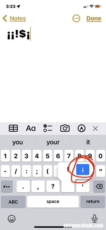 怎么在iPhone手机输入倒置感叹号?，iPad打出反向叹号教程