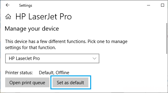 如何在Windows10中更改默认打印机