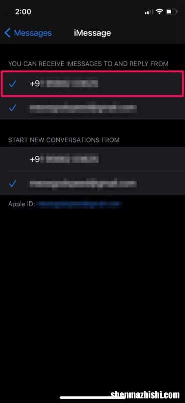 怎么从iPhone上的FaceTime和iMessage中删除电话号码
