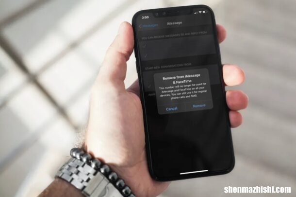怎么从iPhone上的FaceTime和iMessage中删除电话号码