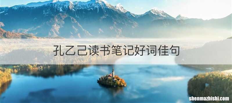 孔乙己读书笔记好词佳句