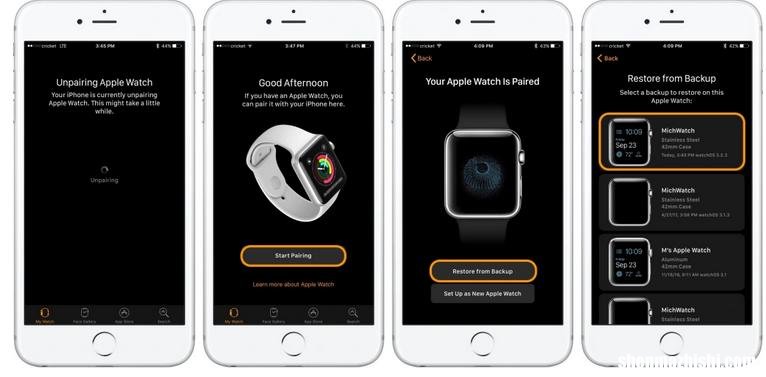 iPhone重置苹果手表 如何从iCloud备份恢复Apple Watch