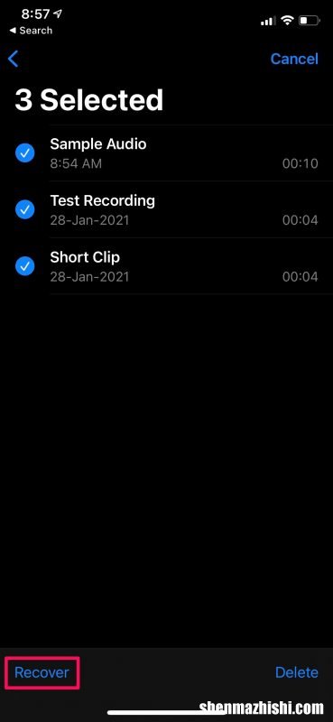 方法适用iPhone或iPad 如何找回已删除的语音备忘录