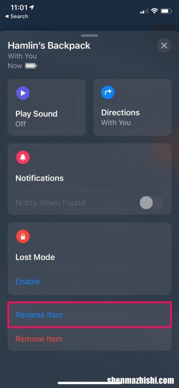 如何在iPhone手机上重命名您的AirTag