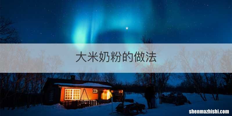 大米奶粉的做法