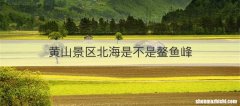 黄山景区北海是不是鳌鱼峰